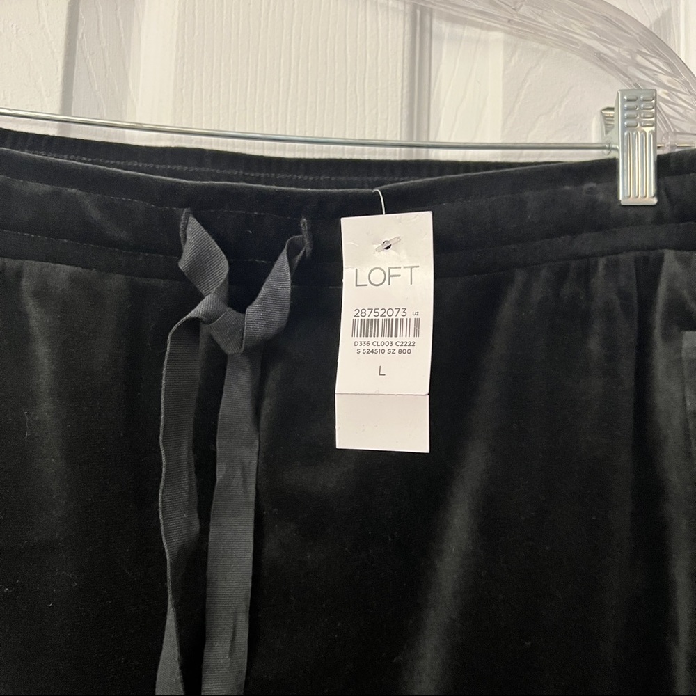 Black Velour Elastic Waist Skirt | Loft